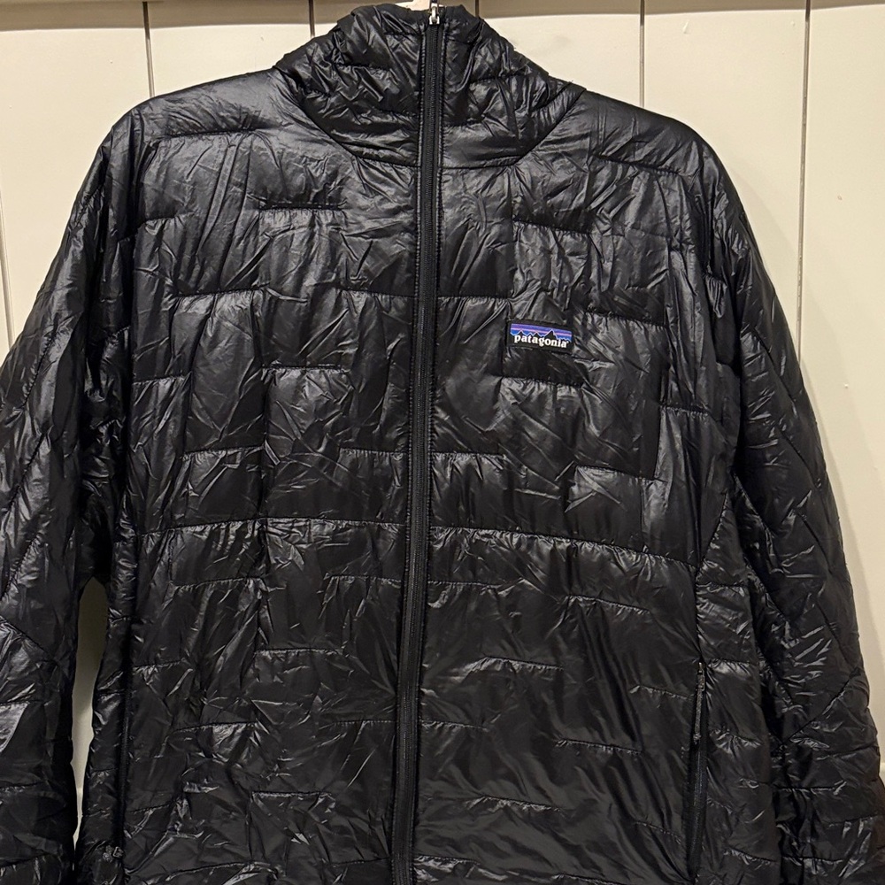 Patagonia Black Micro Puff Black Jacket w/ Hood